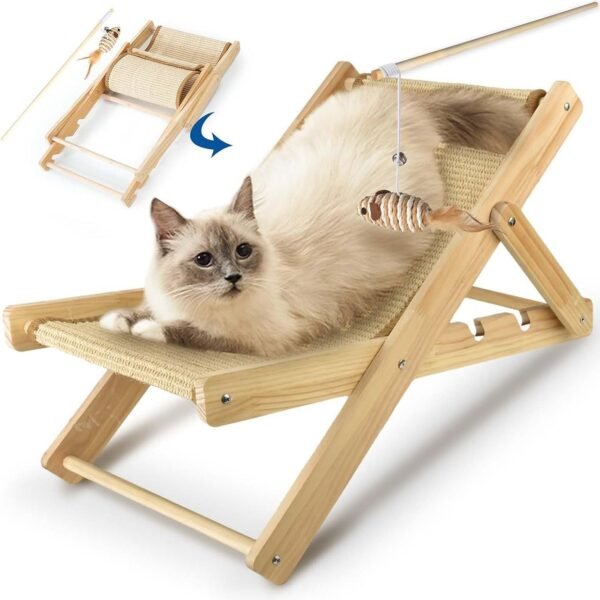 Sisal Cat Scratching Chair – Foldable & Space-Saving Cat Lounge